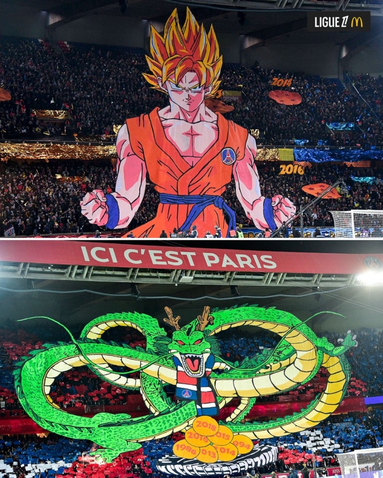  逝世一周年，法甲官推曬昔日巴黎主場(chǎng)龍珠TIFO：鳥(niǎo)山明經(jīng)典永存