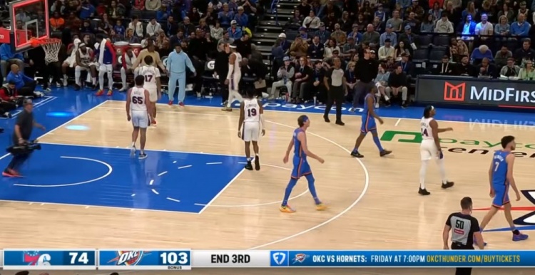  多名主力輪休！雷霆三節(jié)破百 103-74領先76人29分