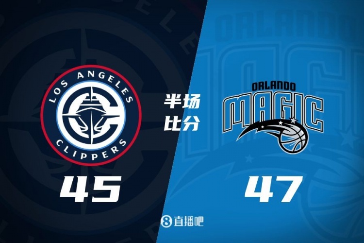  防守大戰(zhàn)！魔術(shù)16-5結(jié)束上半場47-45快船 班凱羅16分祖巴茨13+10